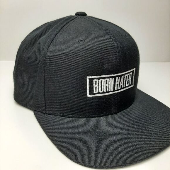 BORN HATER by The Classics Baseball Ball Hat Snapback B&W - Picture 4 of 8